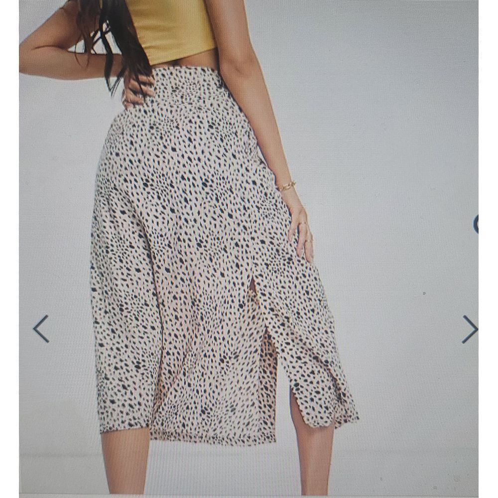 ASOS Button Front Midi Skirt‎ Cheetah Pockets Women 4 Boho Summer Beach Chic - Picture 4 of 8